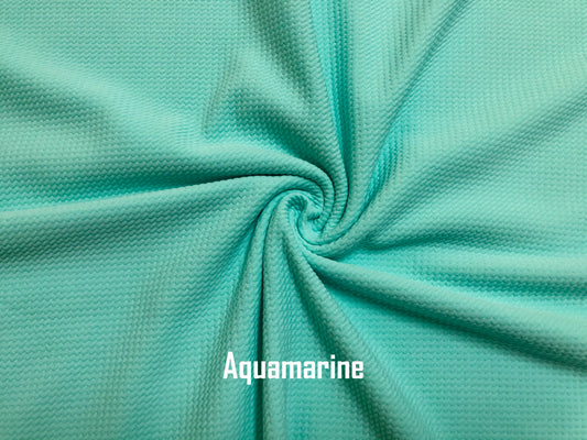 Premium Bullet Knit Fabric – Aquamarine Solid Color Stretch Fabric, 56″ Wide, Sold by the Yard (SLPBK0017)