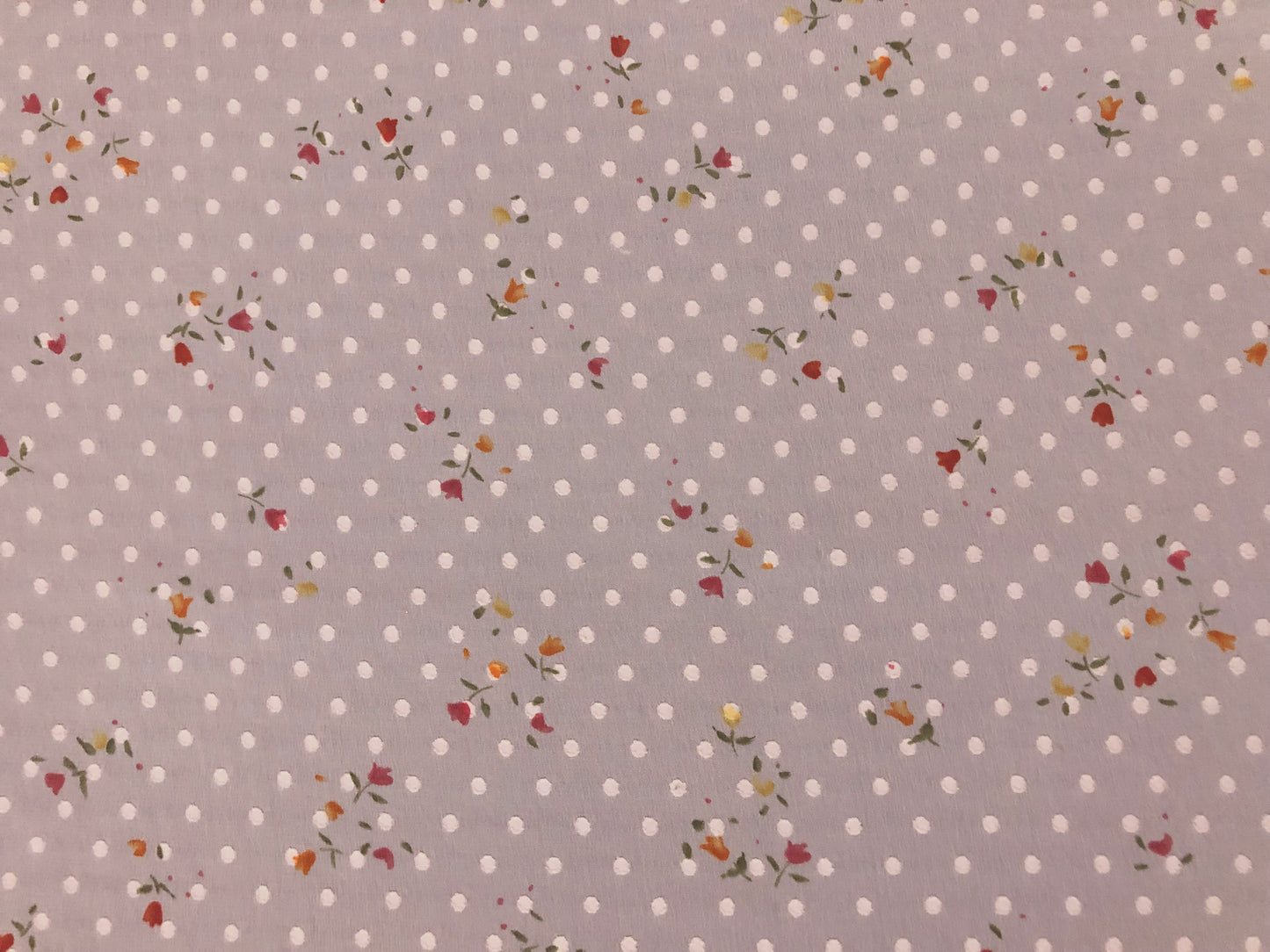 Dove-Pink Swiss-Dot Chiffon Floral — Sheer, 52" Wide, No Stretch — Sold by the Yard (CFPR02)