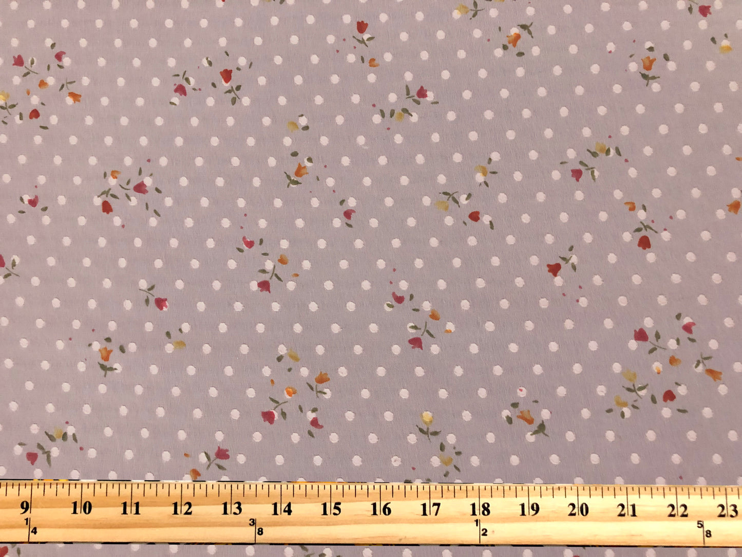 Dove-Pink Swiss-Dot Chiffon Floral — Sheer, 52" Wide, No Stretch — Sold by the Yard (CFPR02)