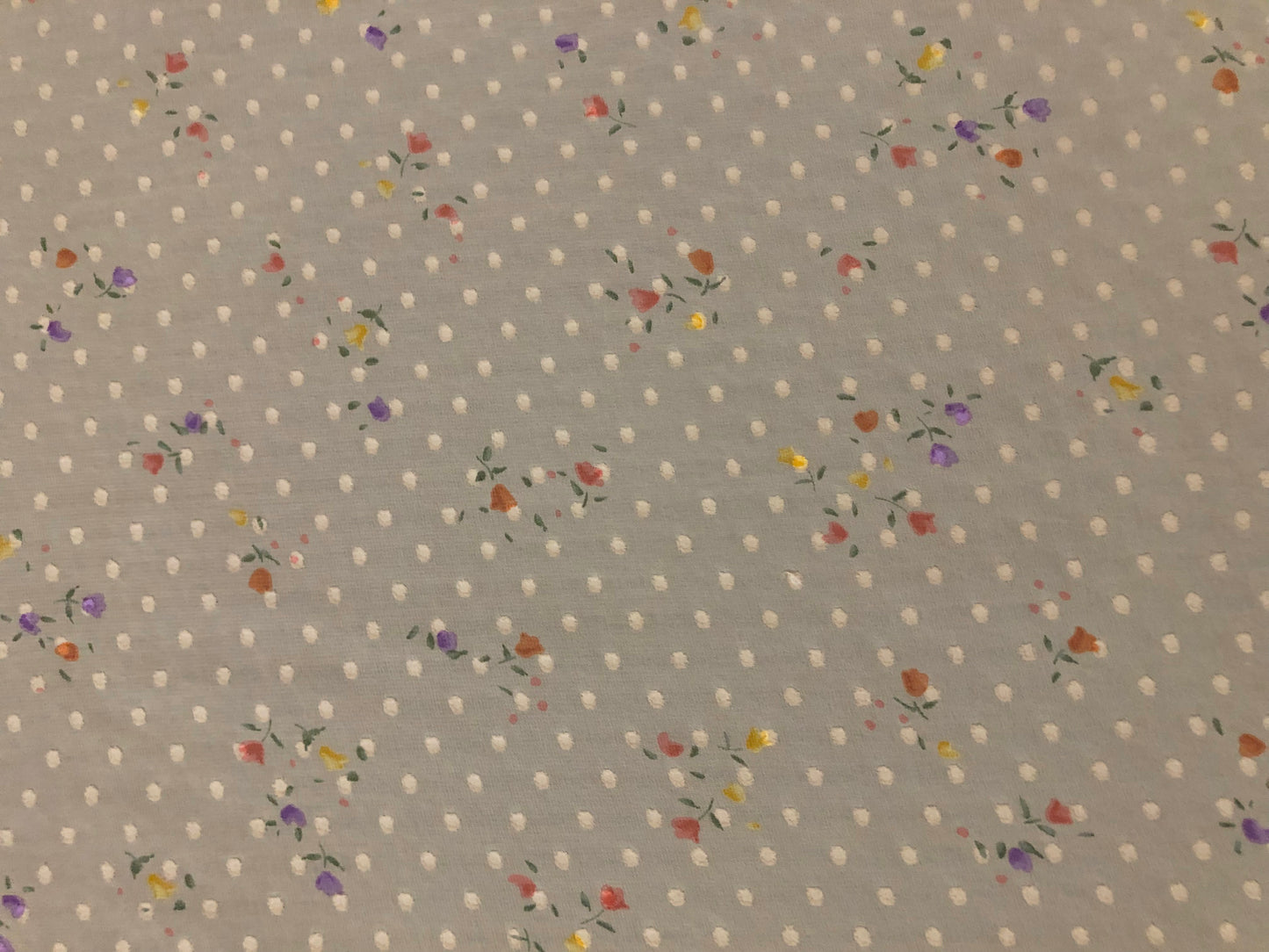 Dove-Brown Chiffon Swiss-Dot Floral — Sheer Printed Fabric, 52" Wide, No Stretch — Sold by the Yard (CFPR001)