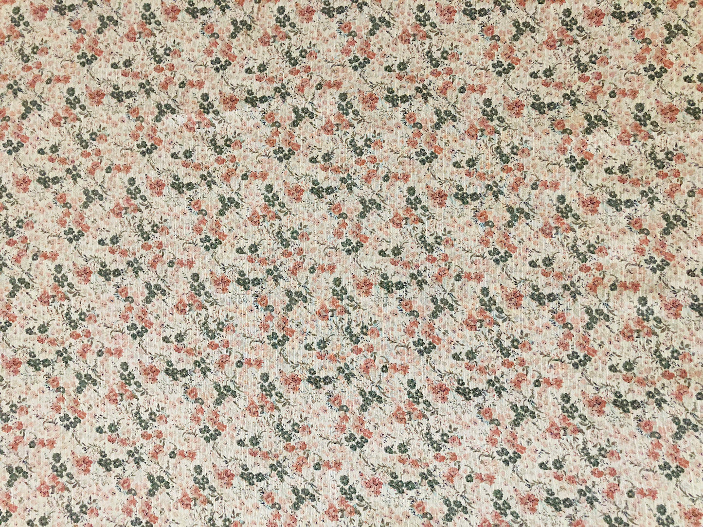 Ivory Chelsea Chiffon with Blush & Sage Ditsy Roses — Sheer, 56" Wide, No Stretch — By the Yard (CHCFPR01)