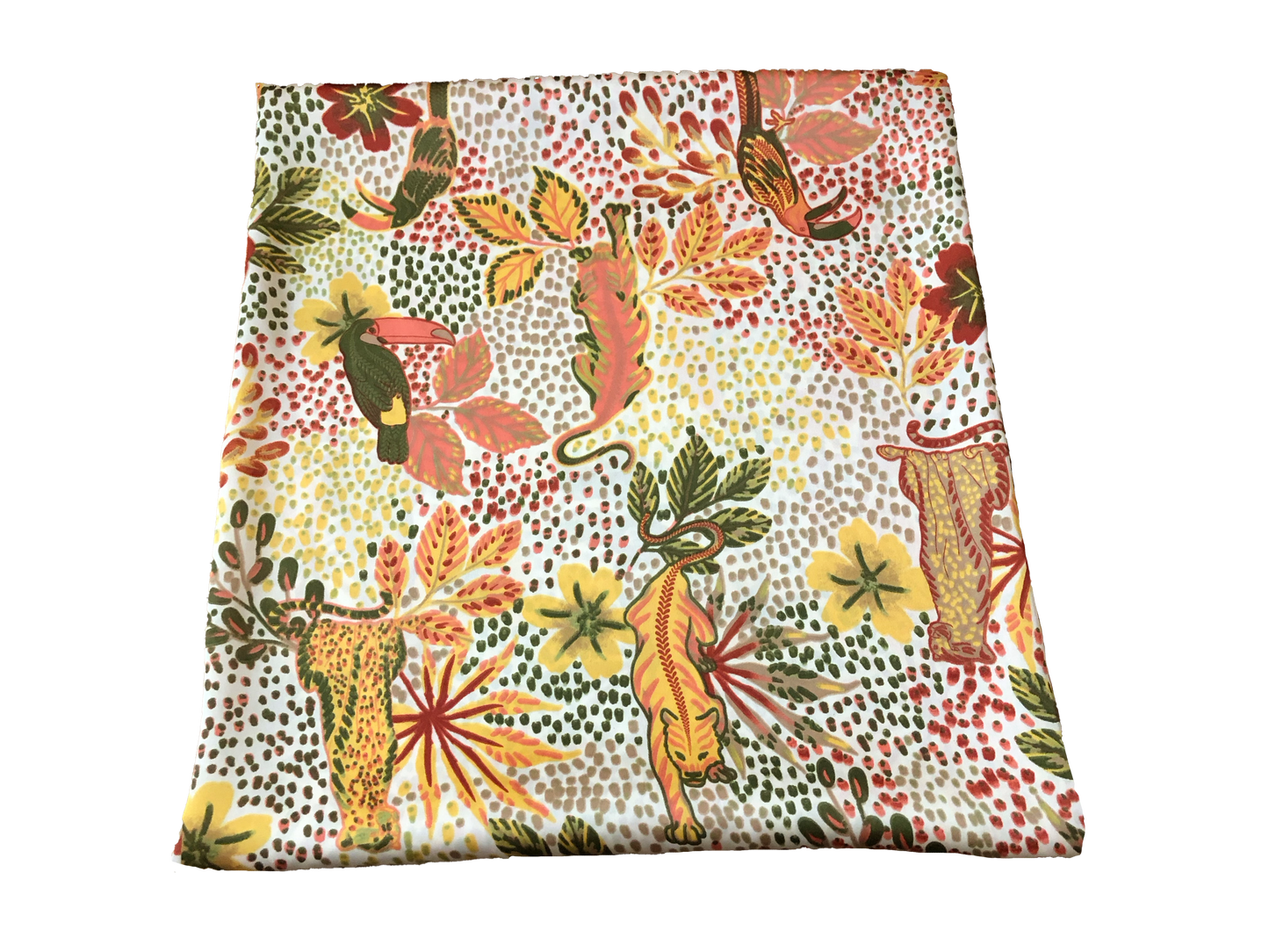 Premium Charmeuse Satin Fabric — Tropical Safari Jungle Wildlife — 58" Wide, 100% Polyester (Non-Stretch) — By the Yard (SCPR02)