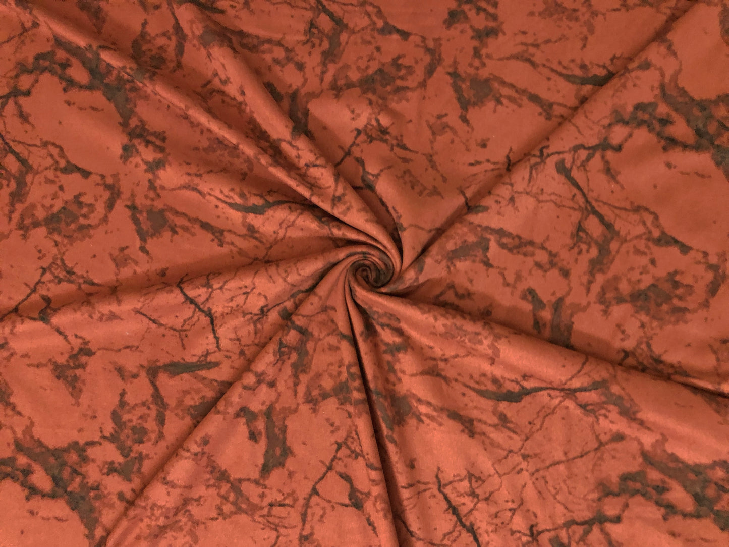 DTY Brushed Knit – Thunderlight Marble (Camel Brown & Black) – Ultra-Soft Peach-Skin 4-Way Stretch, 56" Wide, 180 GSM – Sold by the Yard (DTYPR518)