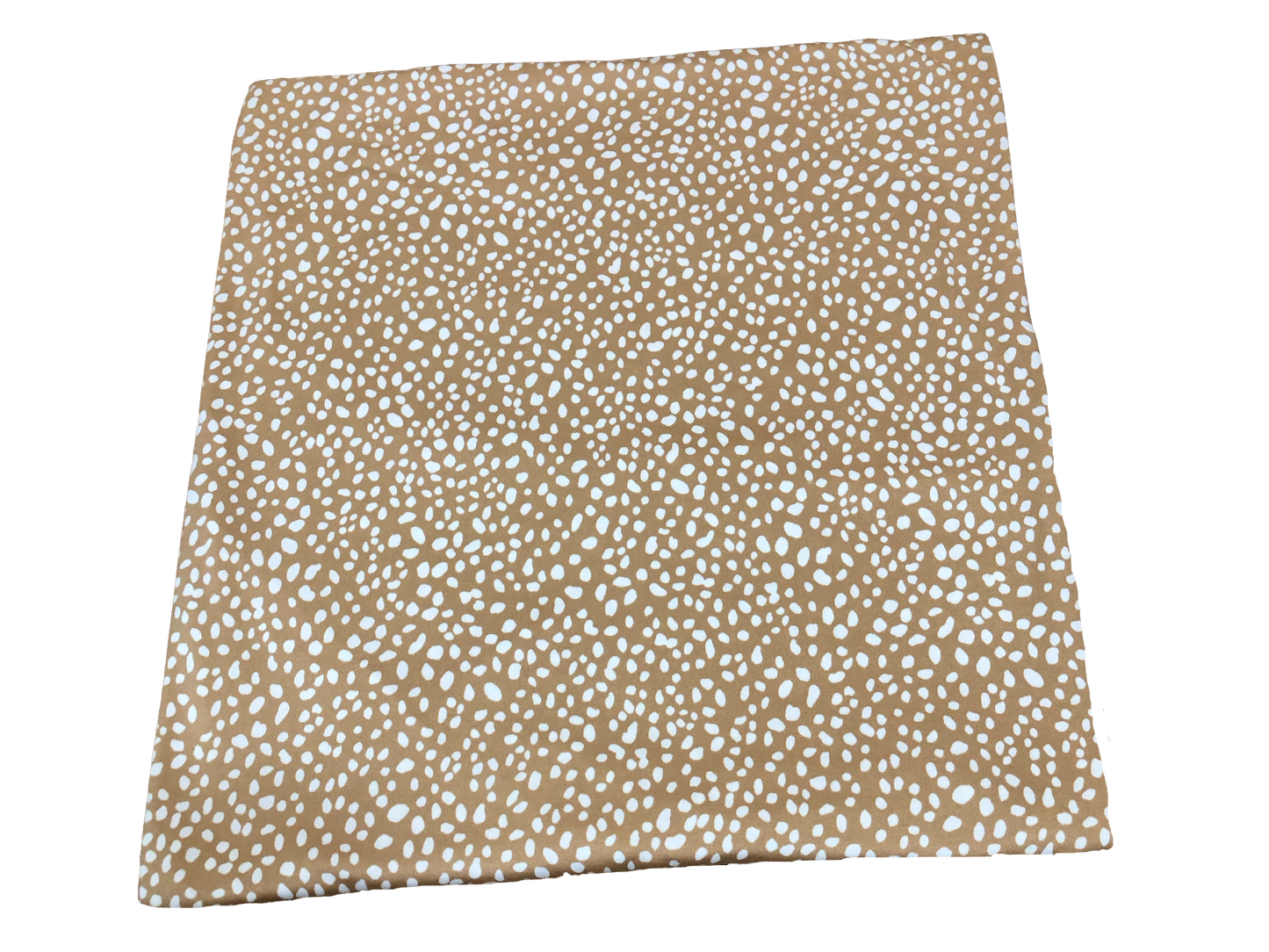 DTY Brushed Knit Fabric – Camel & White Pebble Speckle – Buttery Soft 4 Way Stretch, 58" Wide – By the Yard (DTYBPR542)