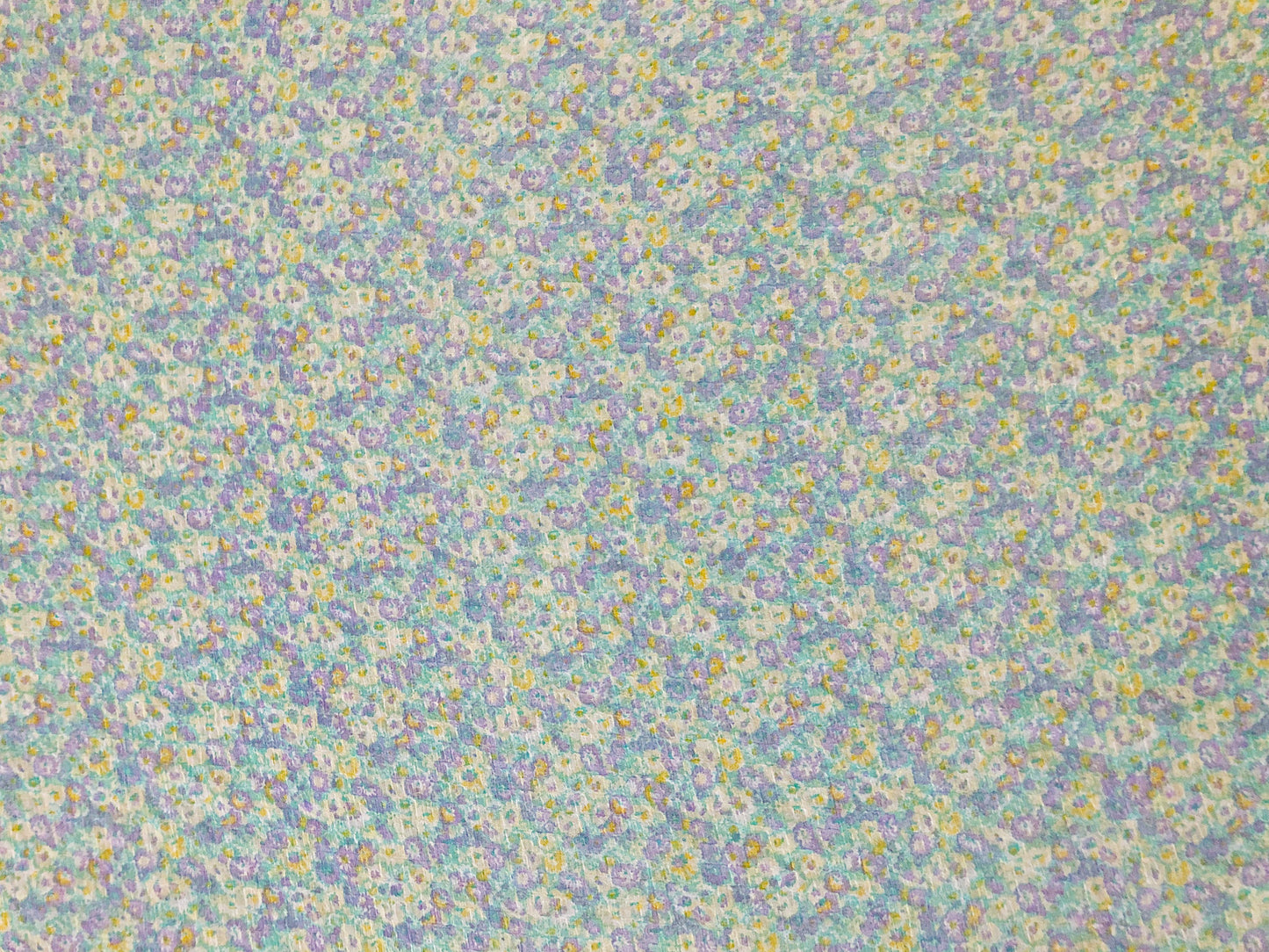 Ivory Chelsea Chiffon with Lavender, Aqua & Butter-Yellow Watercolor Ditsy — Sheer, 56" Wide, No Stretch — By the Yard (CHCFPR02)