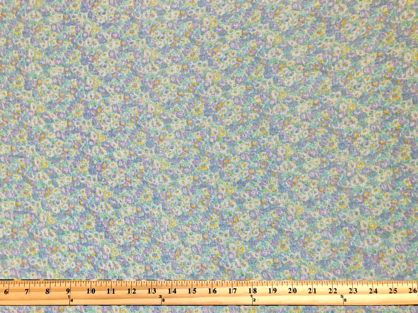 Ivory Chelsea Chiffon with Lavender, Aqua & Butter-Yellow Watercolor Ditsy — Sheer, 56" Wide, No Stretch — By the Yard (CHCFPR02)