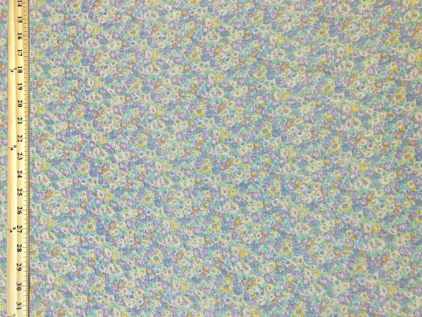 Ivory Chelsea Chiffon with Lavender, Aqua & Butter-Yellow Watercolor Ditsy — Sheer, 56" Wide, No Stretch — By the Yard (CHCFPR02)