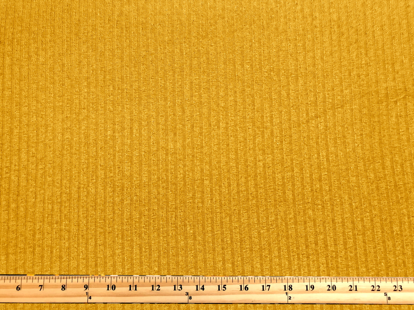 Premium Hacci Rib Knit – Mustard Solid Color – 4x4 Sweater Rib-Poly/Rayon/Spandex- 220 GSM, 58" Wide – By the Yard (HRKSC03)