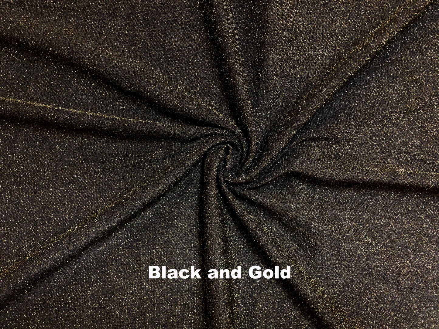 Solid Black & Gold Lurex Knit Fabric | 56" Wide Metallic Stretch Fabric – 180 GSM – Sold by the Yard (SASC02)