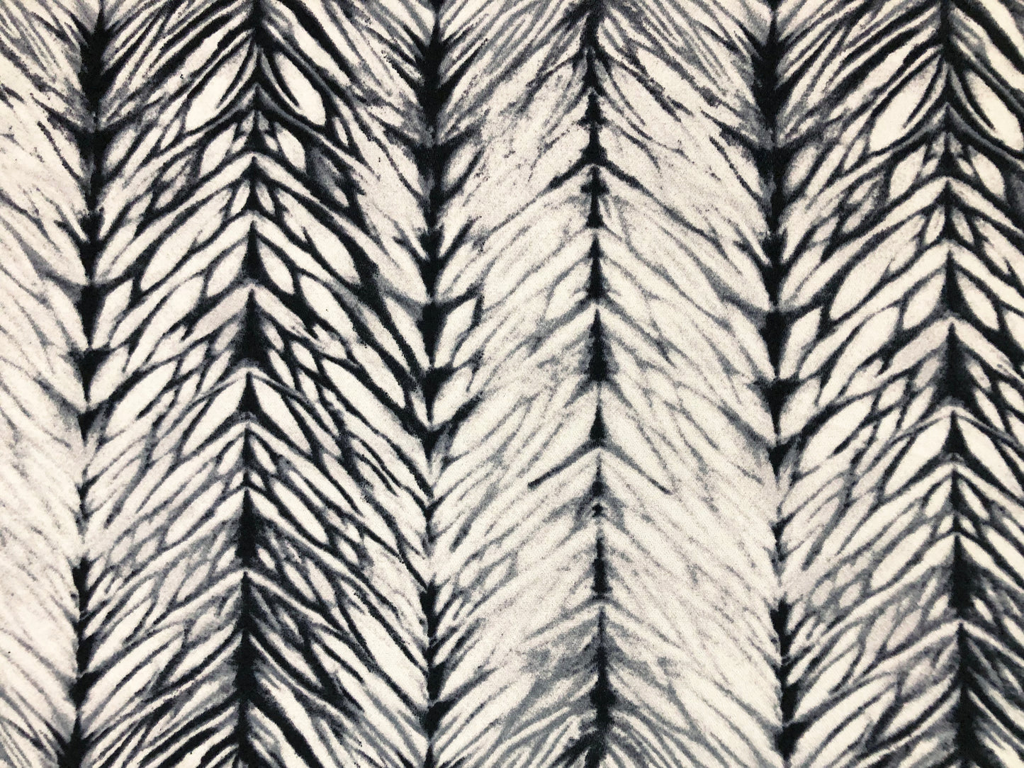 Liverpool Knit Printed Fabric-Ivory Black Gray Stripes-LVPR343-Sold by the Yard-Tie Dye Fabric