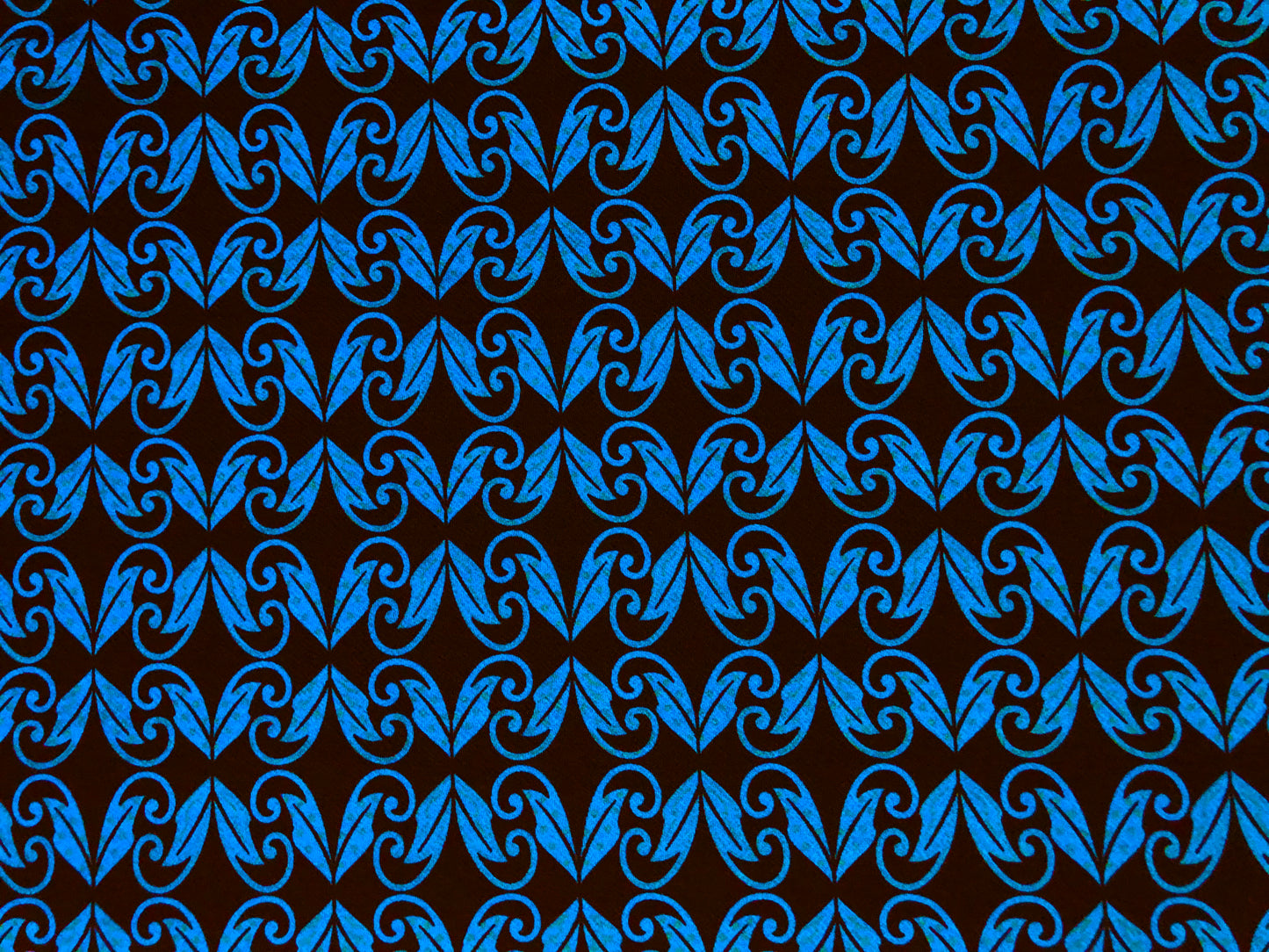 Liverpool Knit Printed Fabric-Black Royal Blue Mirrored Arabic-LVPR345-Sold by the Yard-Apparel Fabric