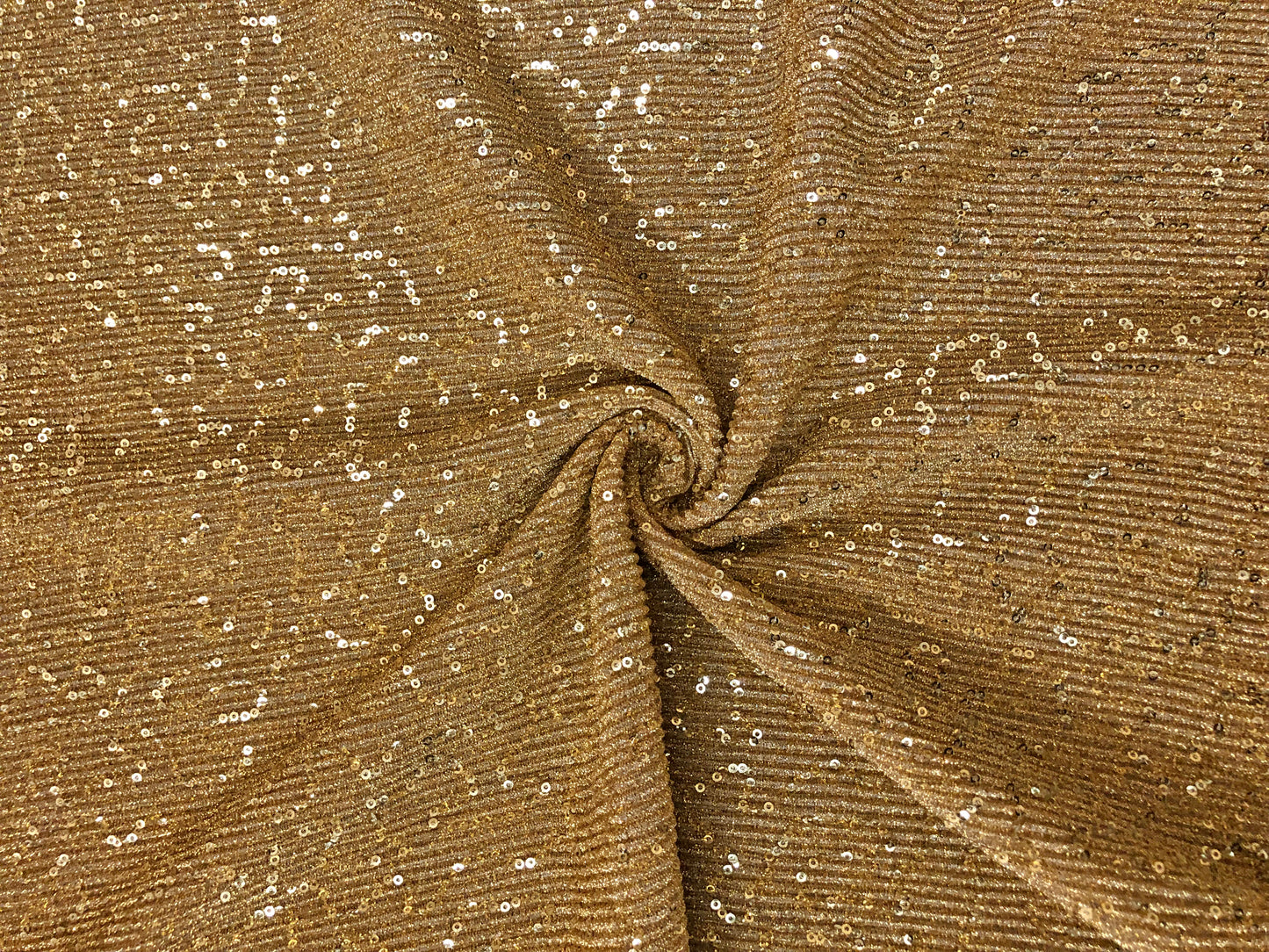 Gold Micro Sequin Stretch Knit Fabric | 52" Wide – 180 GSM – Sold by the Yard (MSQK02)