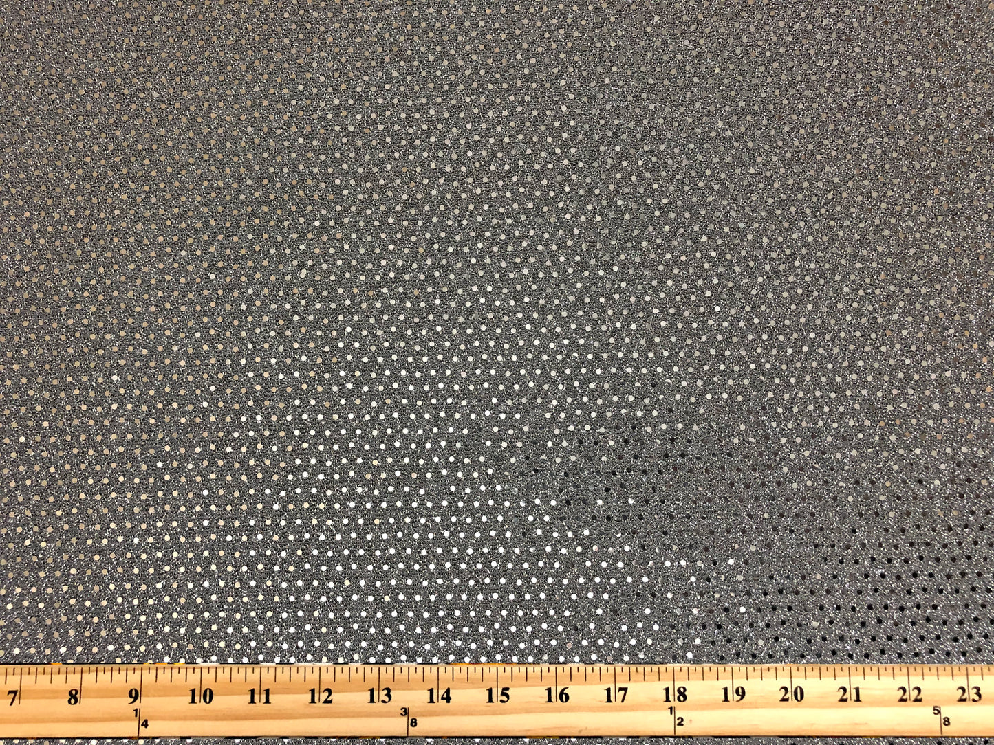 Silver Foil Dot Knit Mesh Fabric | 56" Wide Stretch Glitter Mesh – 180 GSM by the Yard (KMG01)