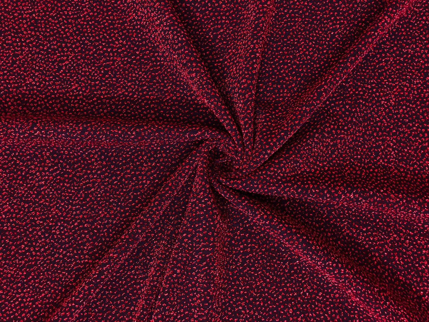 Liverpool Fabric-Metallic Red Glitter-LVPR354-Sold by the Yard-Apparel Shimmer Fabric