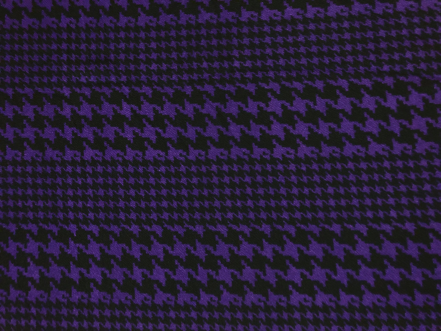 Liverpool Knit Printed Fabric-Black Eggplant Double Size Houndstooth-LVPR356-Sold by the Yard-Apparel Fabric