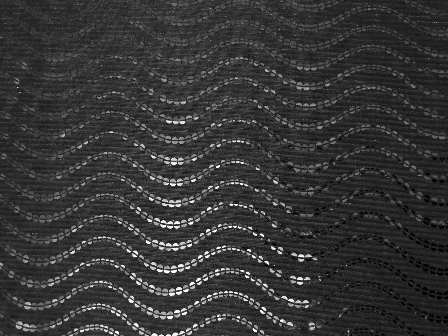 Black Sequin on Black Mesh Fabric | 52" Wide Non-Stretch Metallic Polyester – Sold by the Yard (MHCSQ01)