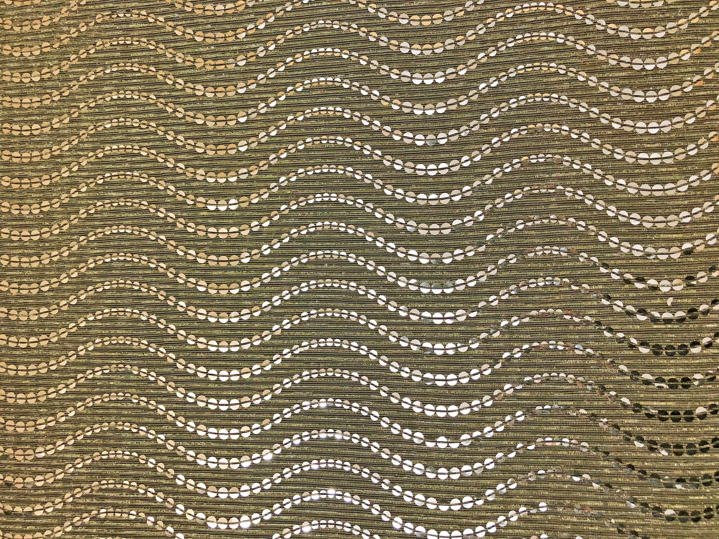 Gold Sequin on Gold Mesh Fabric | 52" Wide Non-Stretch Metallic Polyester – Sold by the Yard (MHCSQ03)