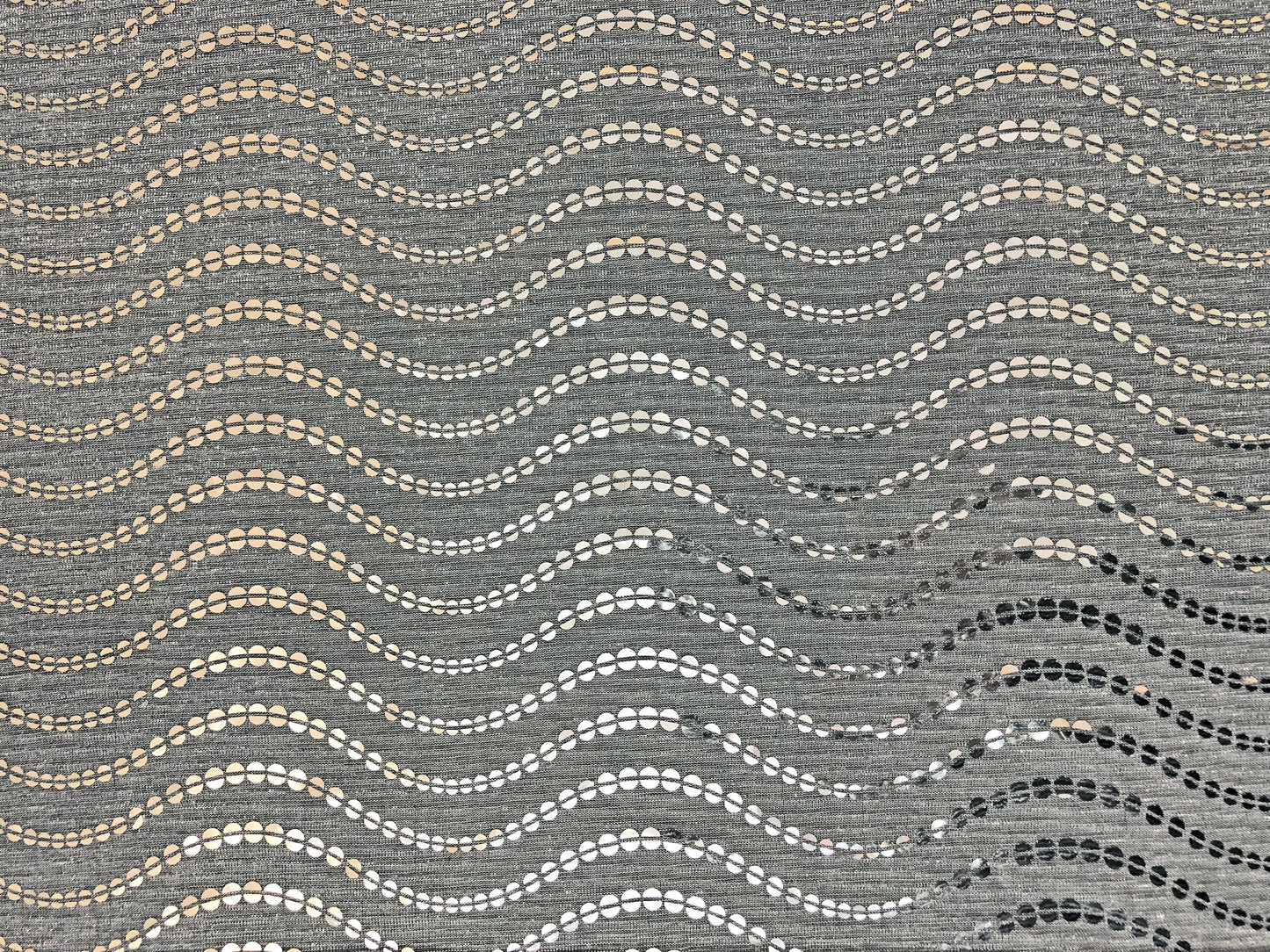 Silver Sequin on Silver Mesh Fabric | 52" Wide Non-Stretch Metallic Polyester – Sold by the Yard (MHCSQ02)