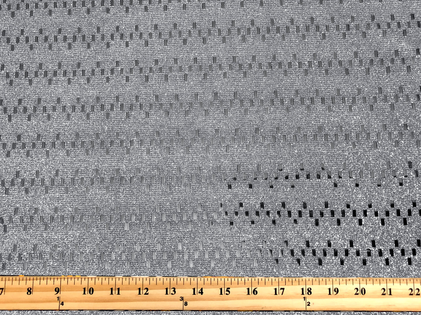 Metallic Silver Glitter Geometric Foil Fabric | Non-Stretch Polyester & Costume Material by the Yard (PSGSQ02)