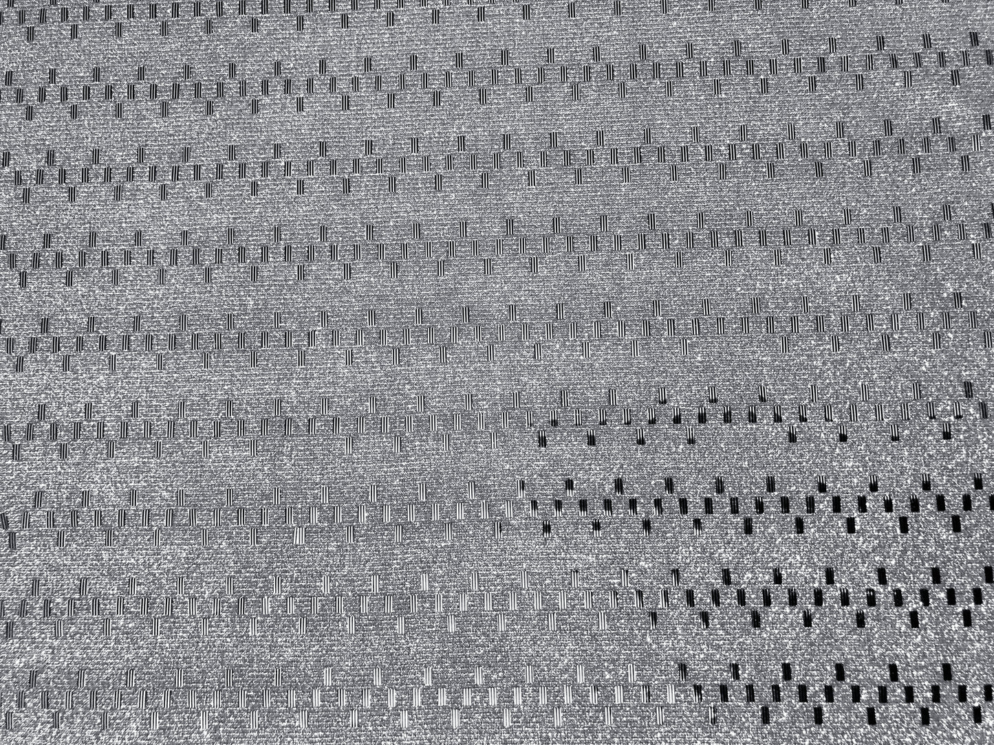 Metallic Silver Glitter Geometric Foil Fabric | Non-Stretch Polyester & Costume Material by the Yard (PSGSQ02)