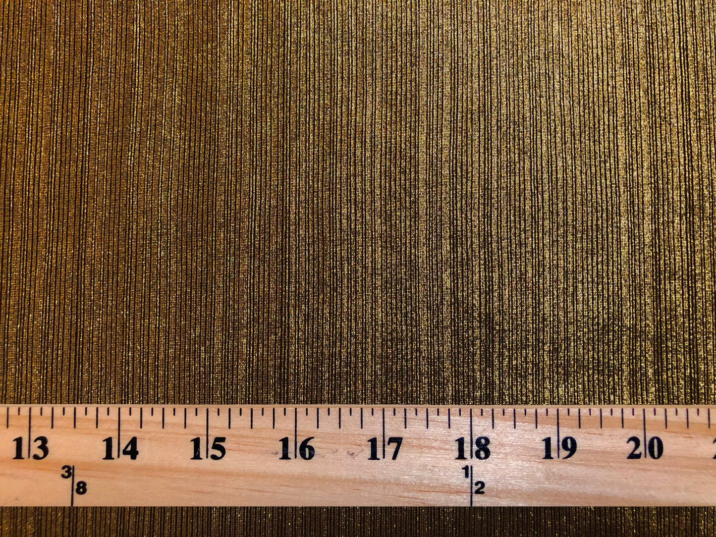 Gold Shimmer Rib Knit Fabric – 4-Way Stretch, 58" Wide, Poly-Spandex, Soft & Textured, Sold by the Yard (CKLK02)
