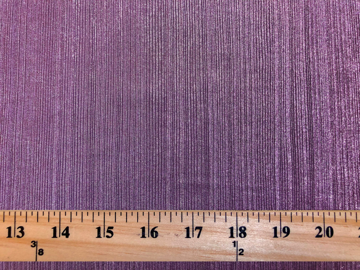Purple Shimmer Rib Knit Fabric – 4-Way Stretch, 58" Wide, Poly-Spandex, Soft & Textured, Sold by the Yard (CKLK04)