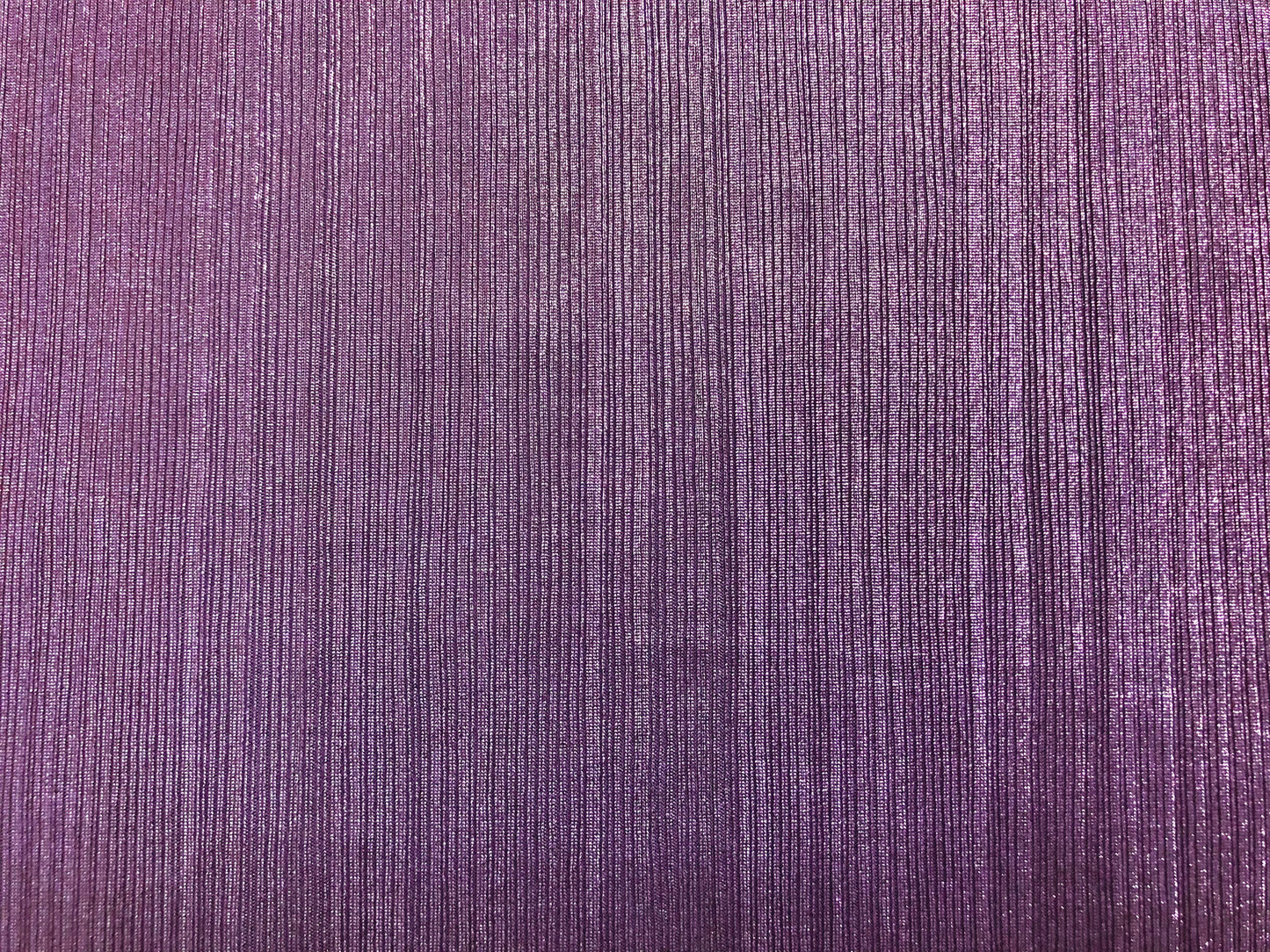 Purple Shimmer Rib Knit Fabric – 4-Way Stretch, 58" Wide, Poly-Spandex, Soft & Textured, Sold by the Yard (CKLK04)