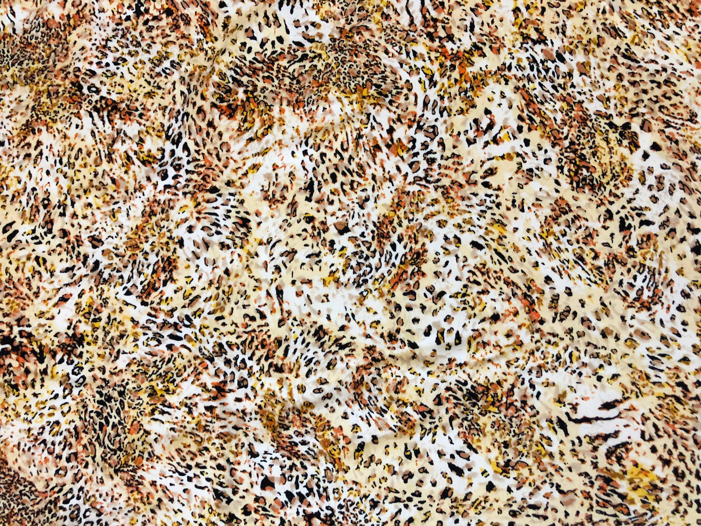 DTY Brushed Fabric| Ivory Yellow Brown Cheetah |DTYBPR533|Sold by the Yard| Animal Print