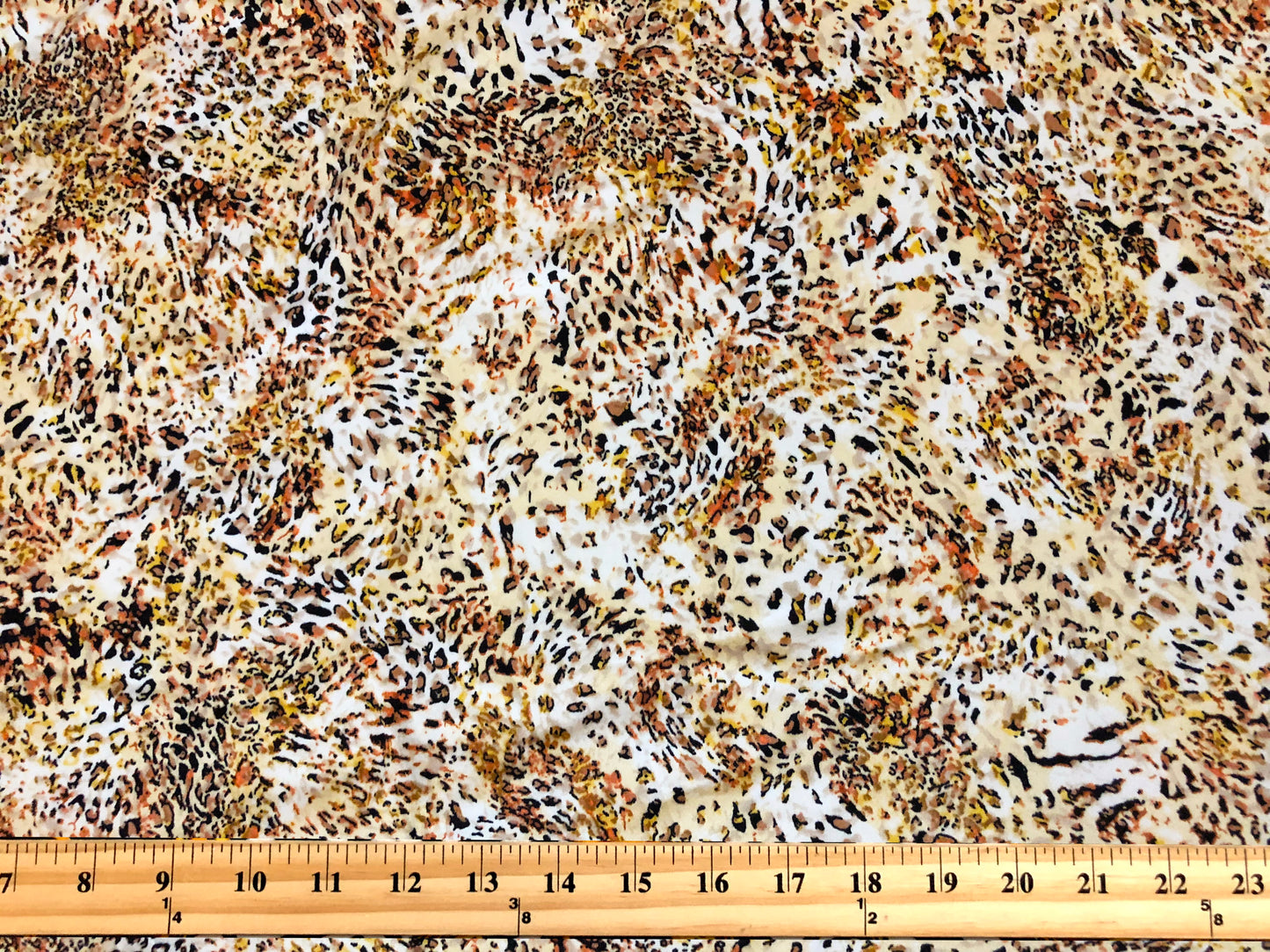 DTY Brushed Fabric| Ivory Yellow Brown Cheetah |DTYBPR533|Sold by the Yard| Animal Print