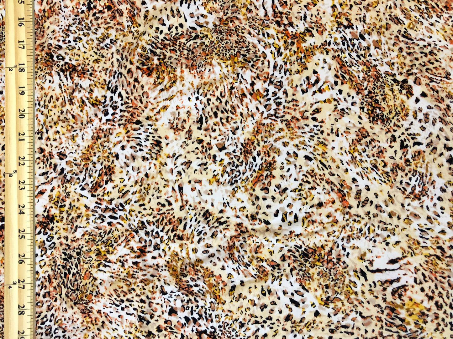 DTY Brushed Fabric| Ivory Yellow Brown Cheetah |DTYBPR533|Sold by the Yard| Animal Print