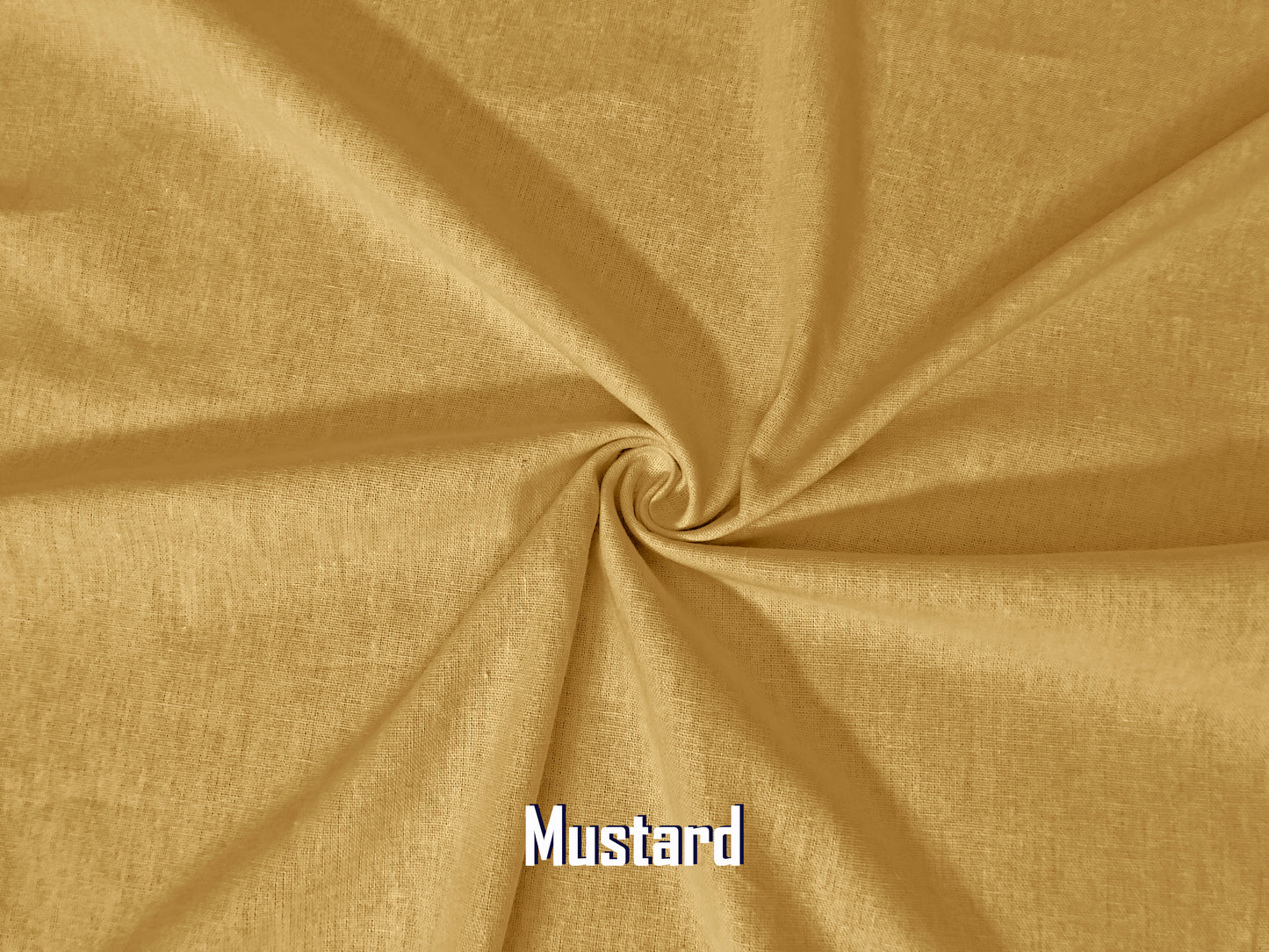 Mustard Linen-Cotton Blend – 58″ Wide, ~200 GSM, Breathable & Natural Texture, No-Stretch — Sold by the Yard (CLNC03)