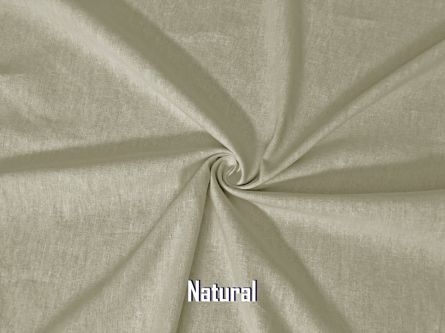 Natural Linen-Cotton Blend – 58″ Wide, ~200 GSM, Breathable & Durable, No-Stretch — Sold by the Yard (CLNC02)