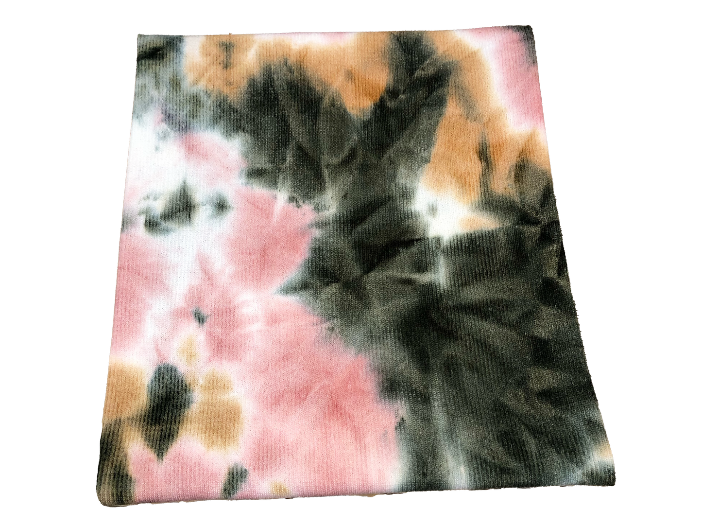 Hacci Mini Rib Knit Fabric – Blush Meadow Watercolor Tie Dye, 4 Way Stretch, 58” Wide – By the Yard (HMRPR01)