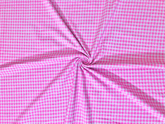 Pink Mini Gingham Cotton – Classic Check | 100% Cotton, Non-Stretch, 52″ Wide – Sold by the Yard (CTJPR020)