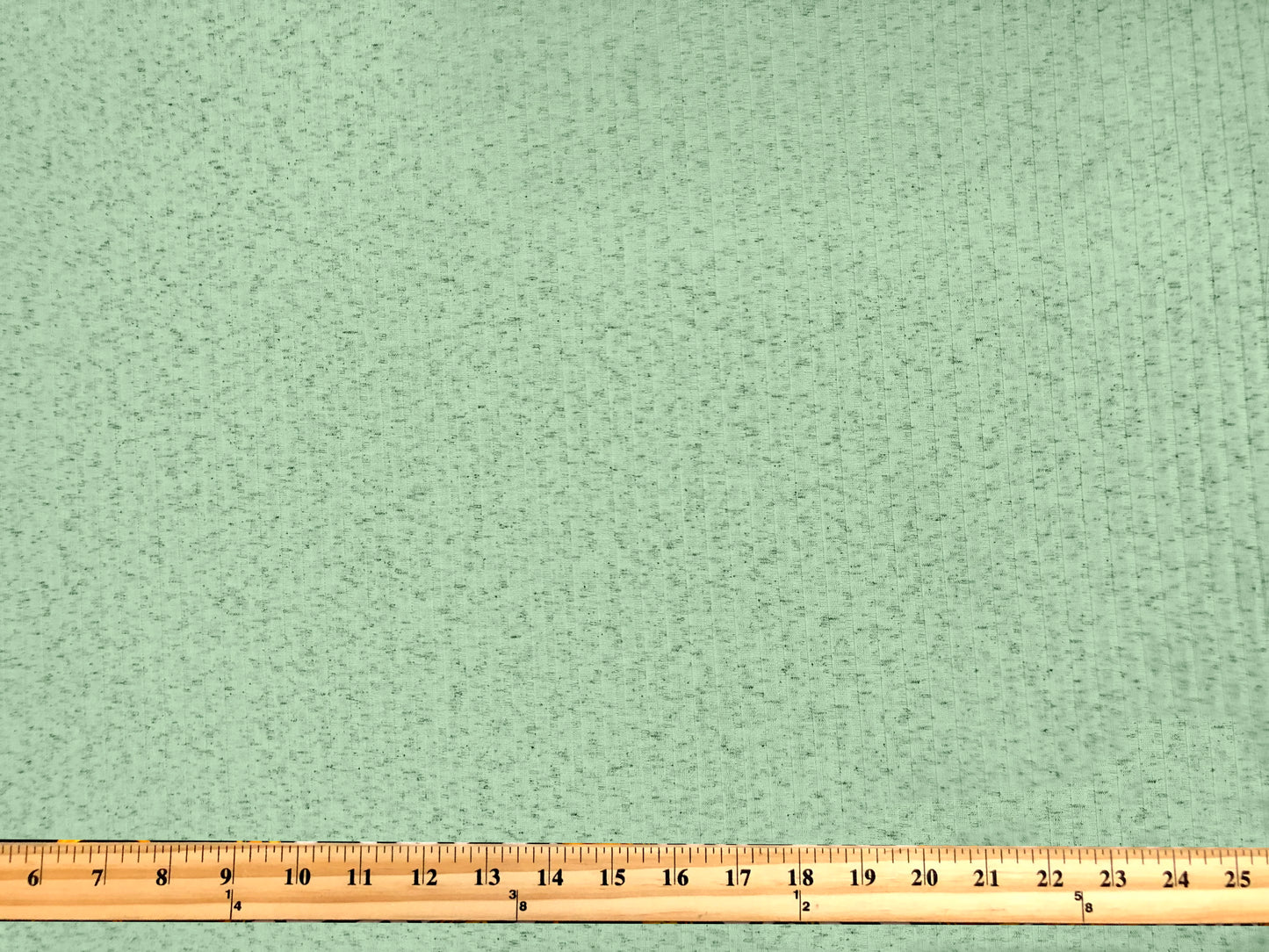 Dalmatian Rib Knit Fabric – Mint & Charcoal Speckle, 2-Way Stretch Sweater Knit, 240 GSM, 58" Wide – By the Yard (DRBK02)