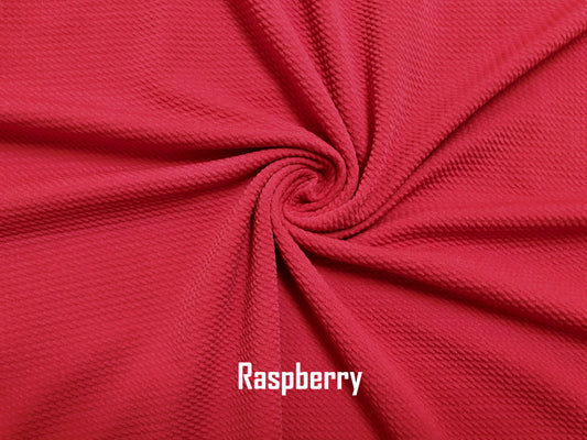 Premium Bullet Knit Fabric – Raspberry Solid Color Stretch Fabric, 56″ Wide, Sold by the Yard (SLPBK003)