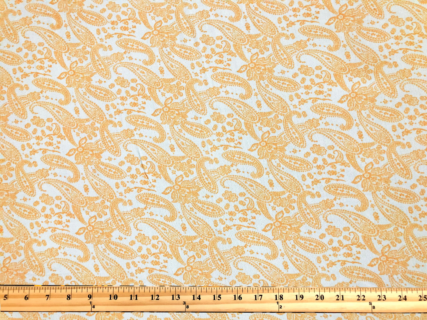 Marigold Paisley Rayon Crepe — Fluid Drape, Soft Matte Hand | 52″ Wide | 100% Rayon | Sold by the Yard (RCPPR01)
