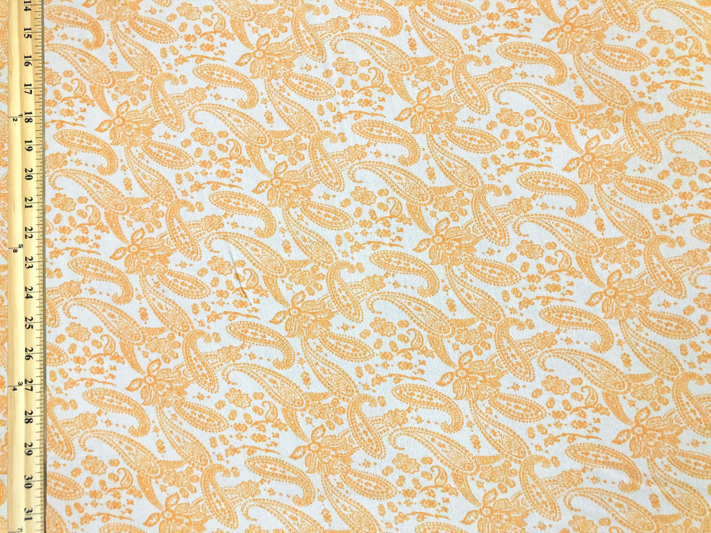 Marigold Paisley Rayon Crepe — Fluid Drape, Soft Matte Hand | 52″ Wide | 100% Rayon | Sold by the Yard (RCPPR01)