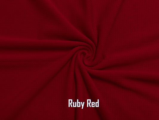 Bullet Textured Knit Fabric-Ruby Red Solid Color-BKSC001-Sold by the Bulk