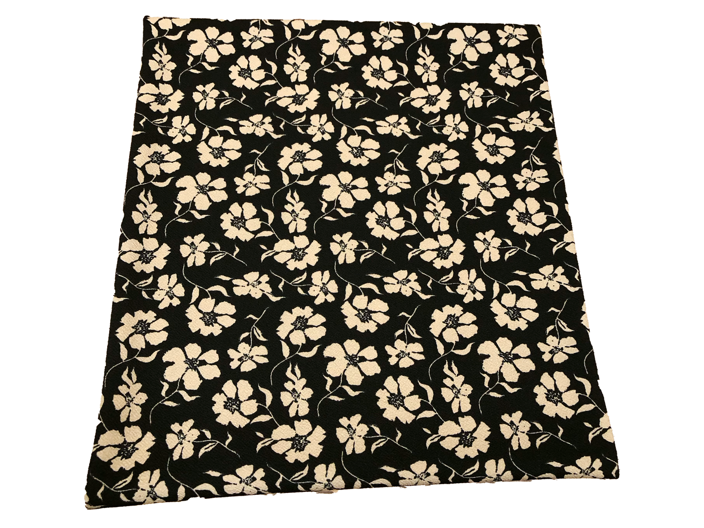 Liverpool Knit Fabric – Black/Taupe Poppy Floral – 4 Way Stretch, 58” Wide, 200 GSM, By the Yard (LVPR366)