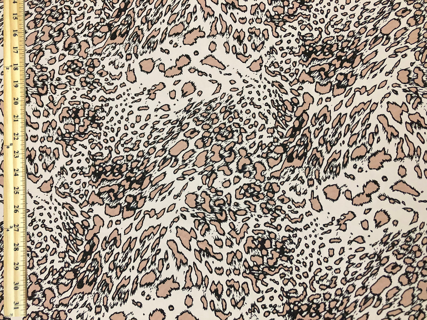 Neutral Leopard Poly Dobby — Fluid Drape, Soft Matte Texture | 56″ Wide | 100% Polyester | By the Yard (WPPR03)