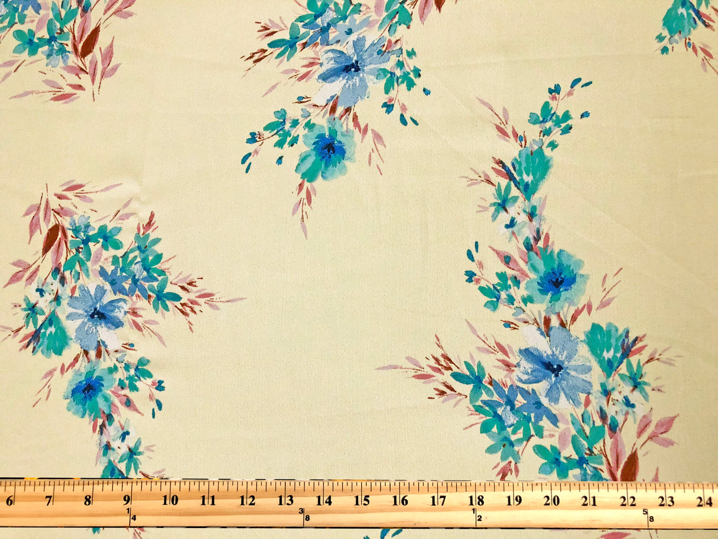 Yellow Floral Cascade – Poly Dobby — Fluid Drape, Soft Matte Texture | 56″ Wide | 100% Polyester | By the Yard (PDBPR07)