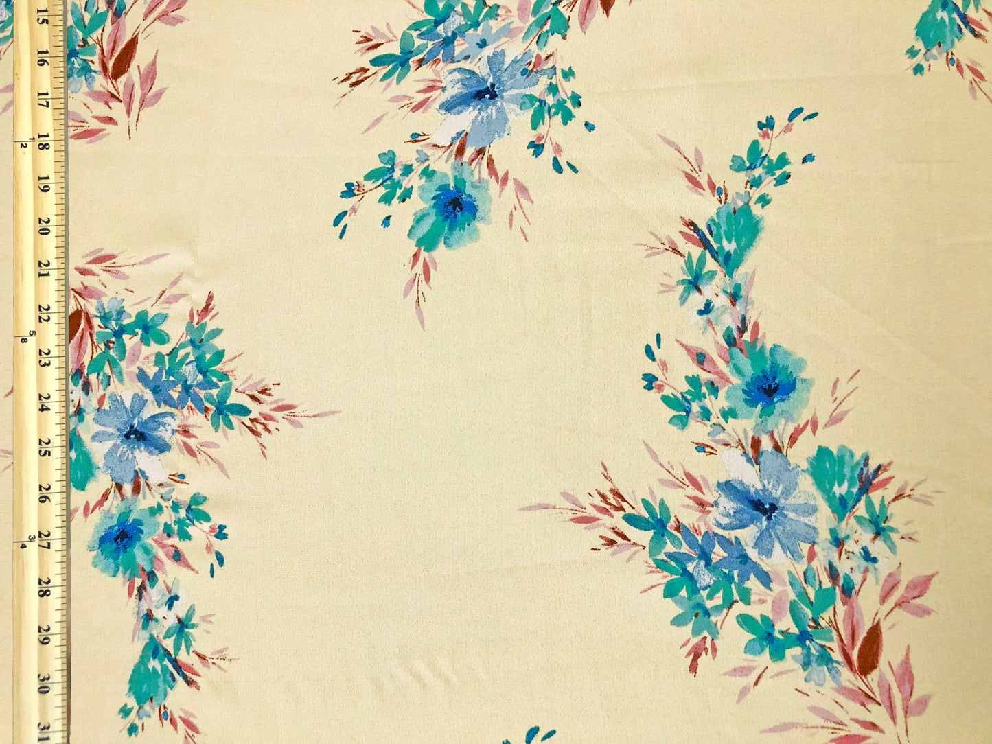 Yellow Floral Cascade – Poly Dobby — Fluid Drape, Soft Matte Texture | 56″ Wide | 100% Polyester | By the Yard (PDBPR07)