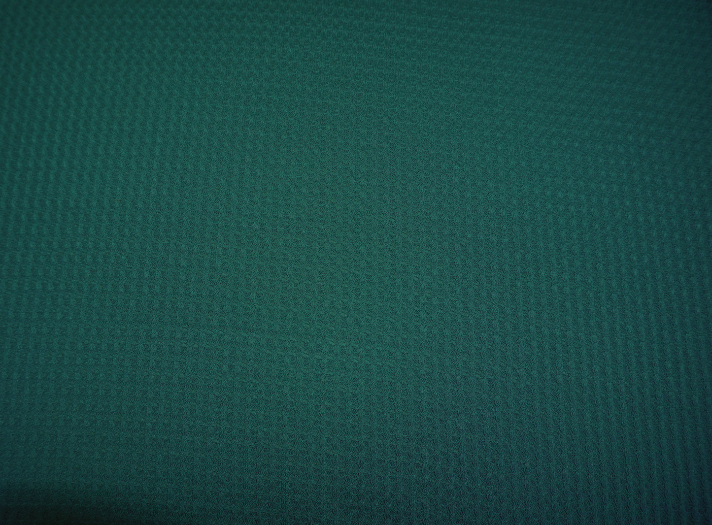 Premium Ultra-Soft Hunter Green Brushed Waffle Knit – 58″ Wide, 65% Polyester 33% Cotton 2% Spandex – Sold by the Yard (HBWC03)