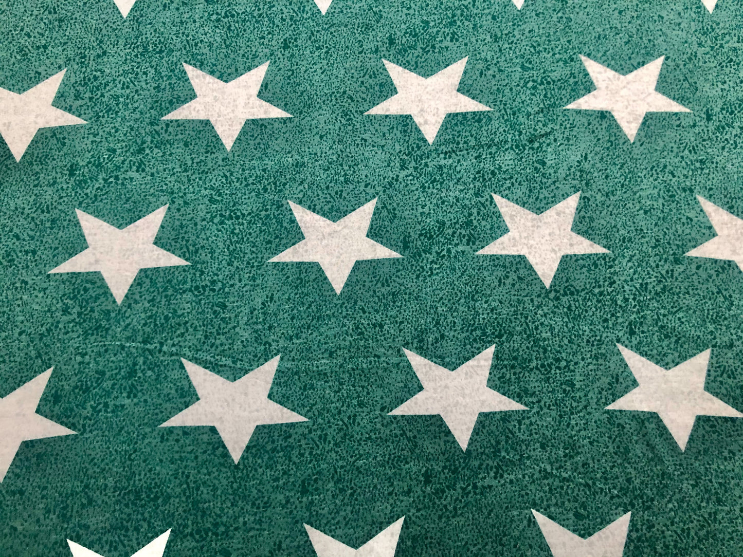 Star Print Green Premium French Terry Knit Fabric – 56" Wide | Rayon-Poly-Spandex Blend – Soft, Stretchy & Stylish | Sold by the Yard (FTKPR023)