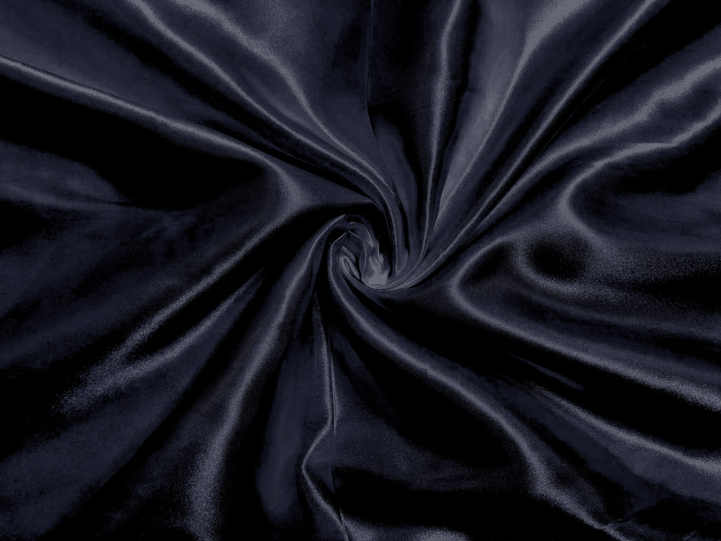 Intense Black Charmeuse Satin – Premium Luster & Liquid Drape, 60" Wide, 100% Polyester (Non-Stretch), Sold by the Yard (CSC05)