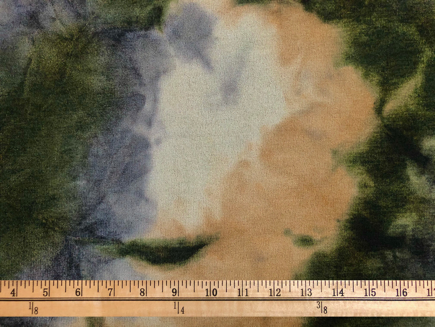 Soft & Cozy Cloud-Dye Hacci Sweater Knit – Forest Green, Sage & Sand, 56″ Wide, 95% Polyester 5% Spandex – Sold by the Yard (HTDPR01)