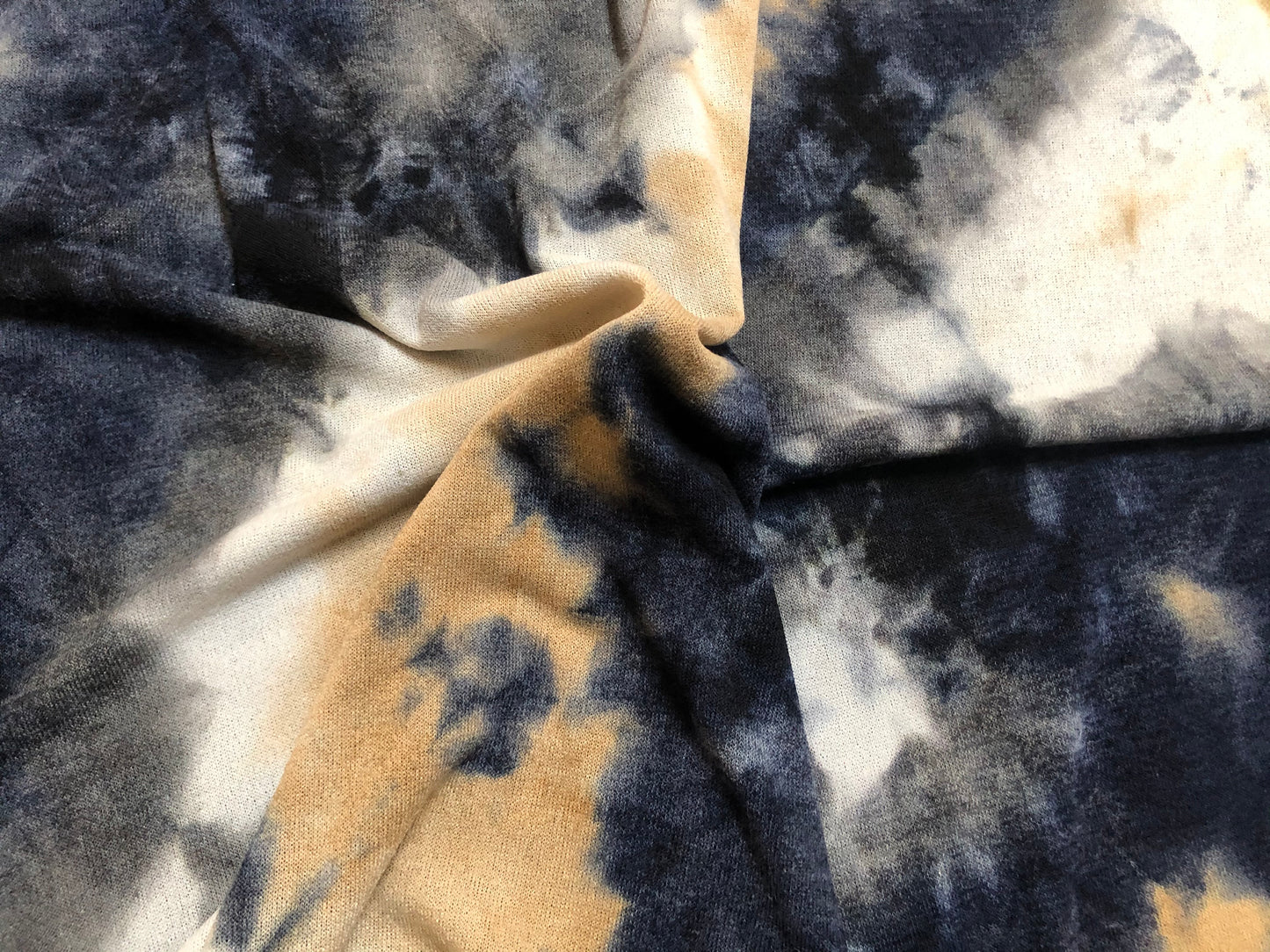 Soft & Cozy Cloud-Dye Hacci Sweater Knit – Navy, Charcoal & Sand, 56″ Wide, 95% Polyester 5% Spandex – Sold by the Yard (HTDPR02)