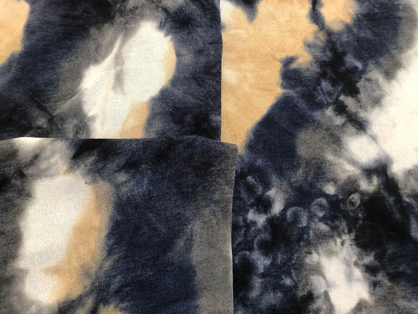 Soft & Cozy Cloud-Dye Hacci Sweater Knit – Navy, Charcoal & Sand, 56″ Wide, 95% Polyester 5% Spandex – Sold by the Yard (HTDPR02)