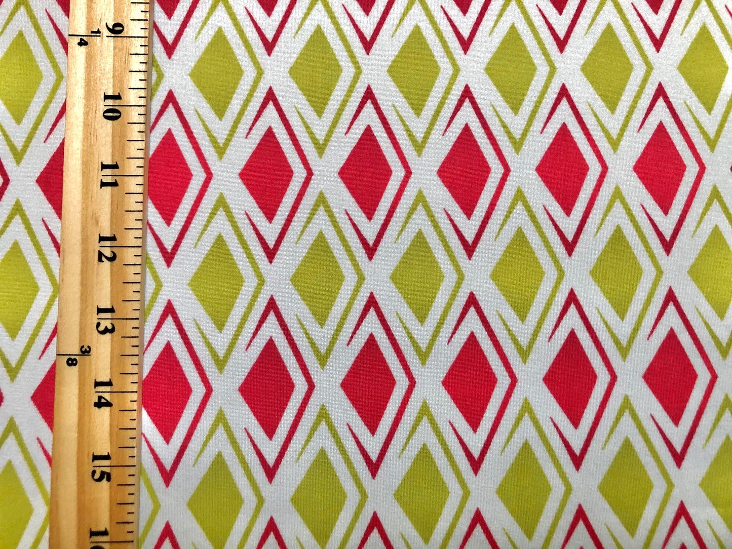DTY Brushed Fabric-Raspberry Lime 1" Diamonds-DTYBPR365-Sold by the Yard-Jersey Fabric
